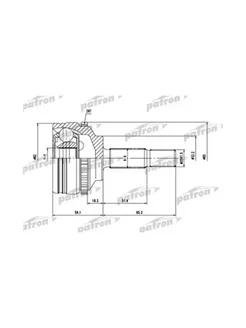 ШРУС наружн к-кт 21x52 2x30 ABS 26T RENAULT Clio II 98- Kang