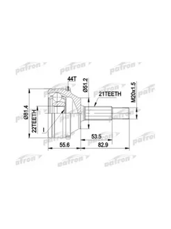 ШРУС наружн к-кт 21x51 5x22 ABS 44T RENAULT MEGANE Cabriolet