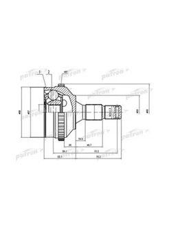 ШРУС наружн к-кт 25x58x34 ABS 48T PEUGEOT 206 02-