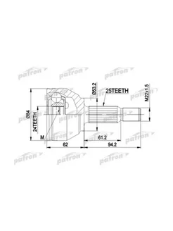 ШРУС наружн к-кт 25x52 6x24 FORD FOCUS 98 - 04 FOCUS универс