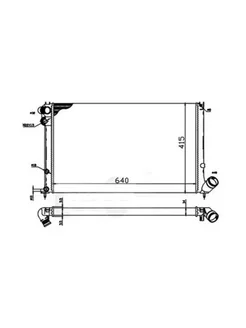 Радиатор автомобильный PEUGEOT 406 1.6i 1.8i 95-, (+AC)