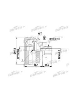 ШРУС наружн к-кт 38x60x27 ABS 48T VW SHARAN