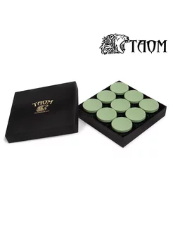 Мел для бильярда Taom V10 Chalk Green в коробке, 9 шт