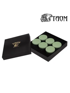 Мел для бильярда Taom V10 Chalk Green в коробке, 6 шт