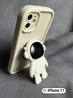 Чехол на iphone 11 космонавт с подставкой Popsocket