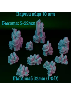 Миниатюра Паучьи яйца Гнездо паук ДнД Масштаб 32мм 10шт