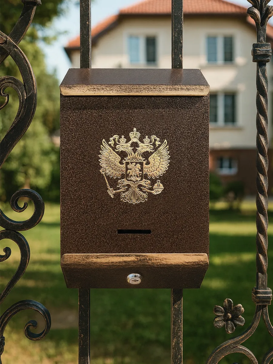 Металлический почтовый ящик с замком