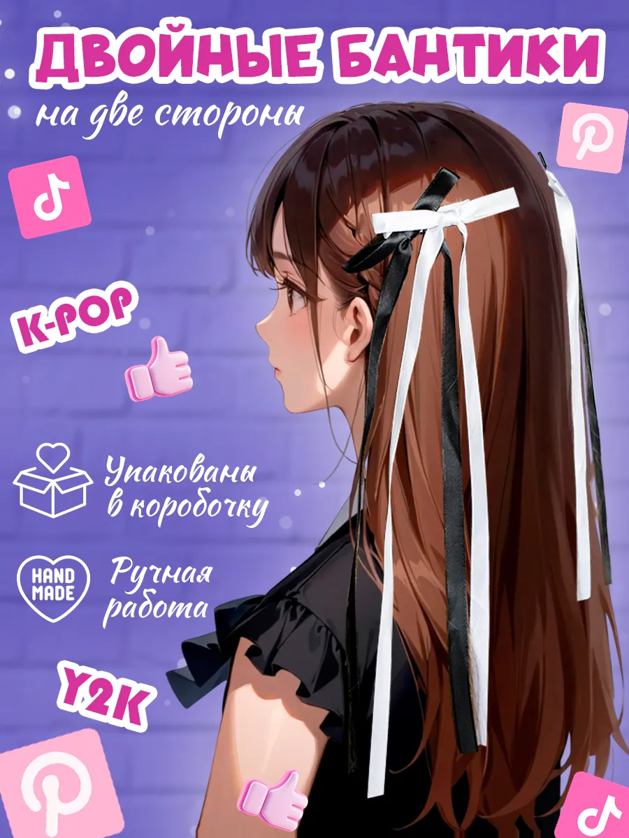 Двойные банты лента на...