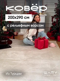 Ковер комнатный 200 на 290 с рельефным ворсом Шату 271650159 купить за 13 879 ₽ в интернет-магазине Wildberries