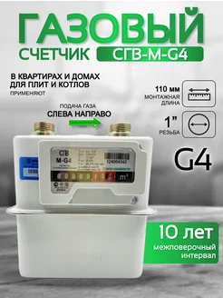 Счетчик газа СГВ-М-G4 левый (1")