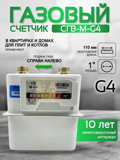 Счетчик газа СГВ-М-G4 правый (1")