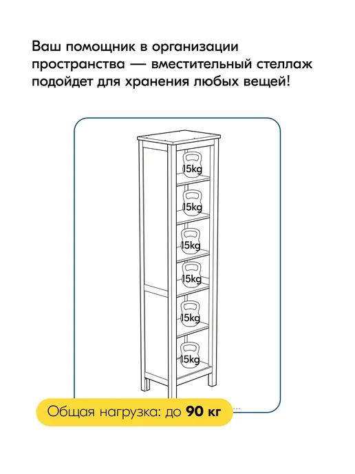IKEA Стеллаж деревянный для книг напольный высокий, КЫМОР, черный, фото 6
