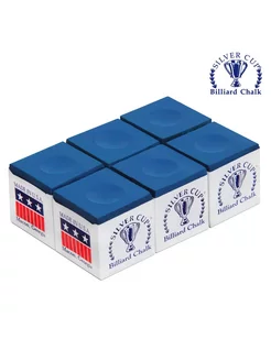 Мел для бильярда Royal Blue, 6 шт