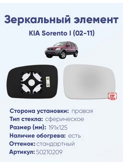 Зеркало KIA Sorento I (02-11) 50210209