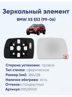 Зеркало BMW X5 E53 (99-06) 99539909