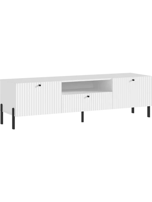 Мебельная компания «МиФ» Тумба под телевизор малая Оливия (Металл) Белый Шарли, белый, фото 2