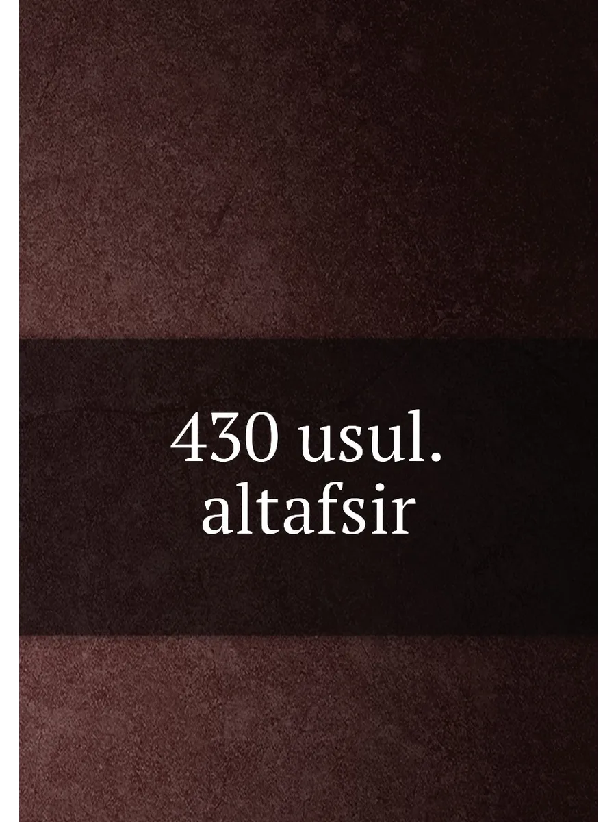 430 usul.altafsir