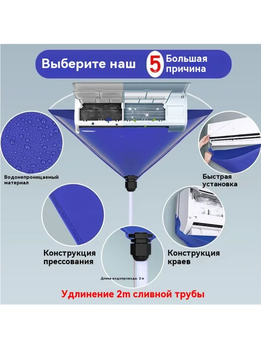 泉州市栀荔商贸有限公司 Чехол для чистки кондиционера, синий, фото 2