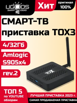 TOX3 Android TV смарт приставка Ugoos 271965057 купить за 5 791 ₽ в интернет-магазине Wildberries