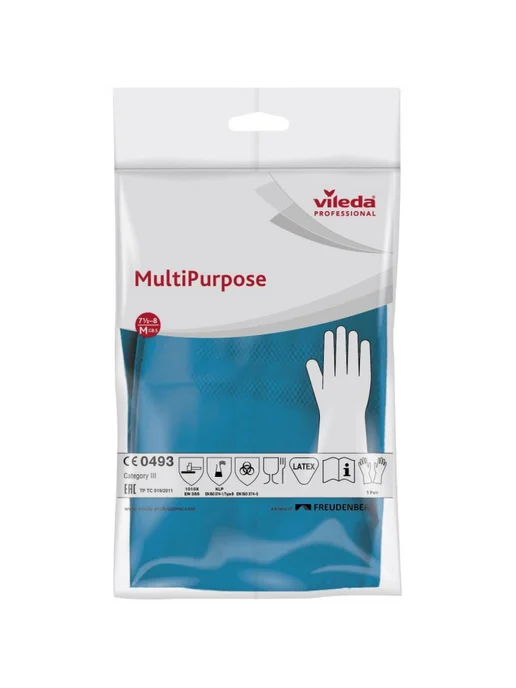 Vileda Professional Перчатки резиновые для уборки, синий, фото 4