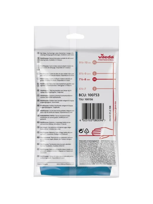 Vileda Professional Перчатки резиновые для уборки, синий, фото 5