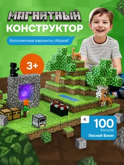 Магнитный конструктор Minecraft, развивающий набор 100 блок ToyWish 272000190 купить за 2 734 ₽ в интернет-магазине Wildberries