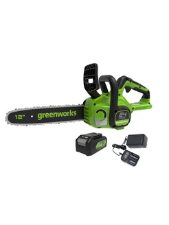 Цепная пила 2007007UB, 24V, 30см, с АКБ 4Ач и ЗУ Greenworks 272051898 купить за 17 088 ₽ в интернет-магазине Wildberries