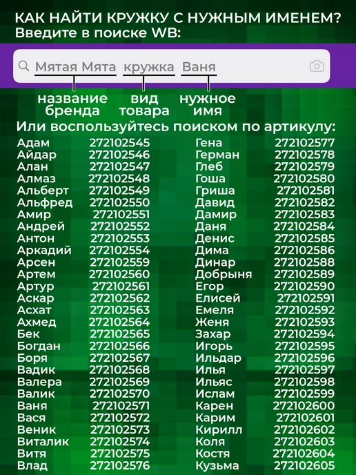 Мятая мята Кружка именная Minecraft Никита, зеленый, фото 5