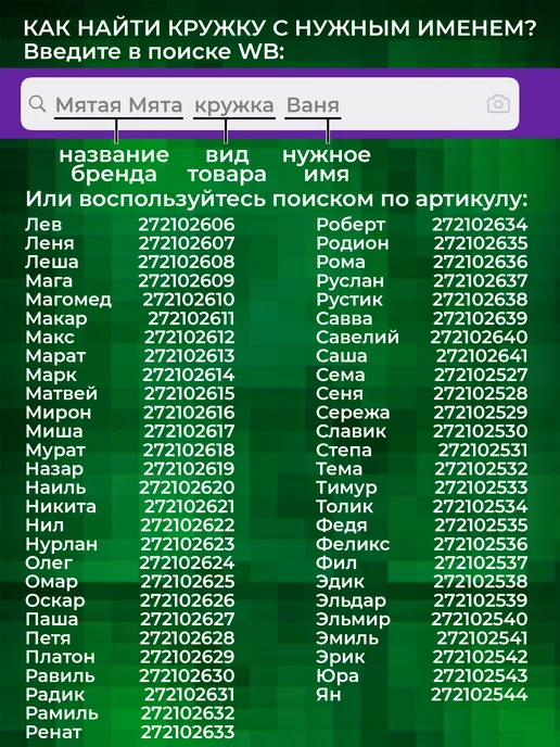 Мятая мята Кружка именная Minecraft Никита, зеленый, фото 6