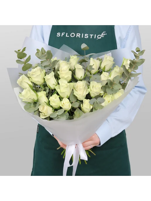 Studio Floristic Букет живых Роз Кения «Романс», бежевый, фото 3