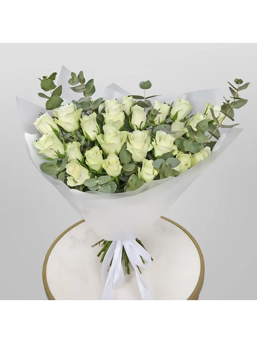 Studio Floristic Букет живых Роз Кения «Романс», бежевый, фото 4