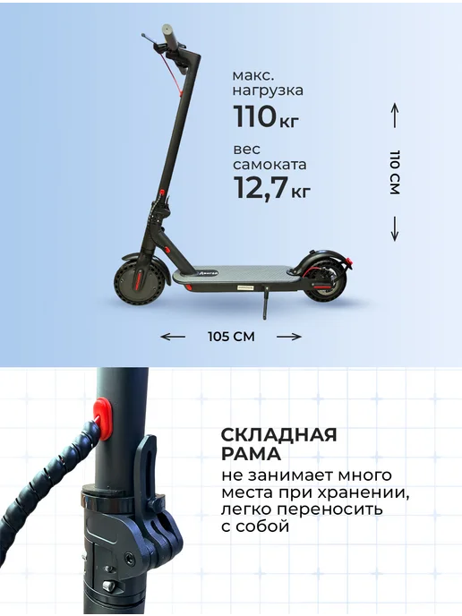 Двигай Электросамокат складной для взрослых М365 Pro, черный, фото 3