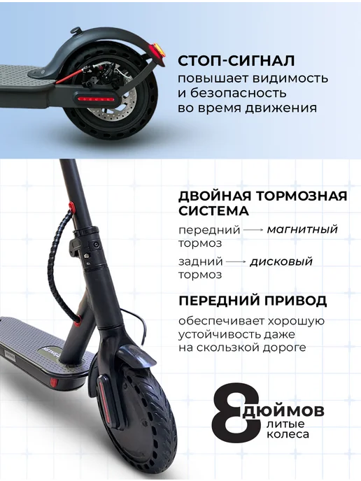 Двигай Электросамокат складной для взрослых М365 Pro, черный, фото 5