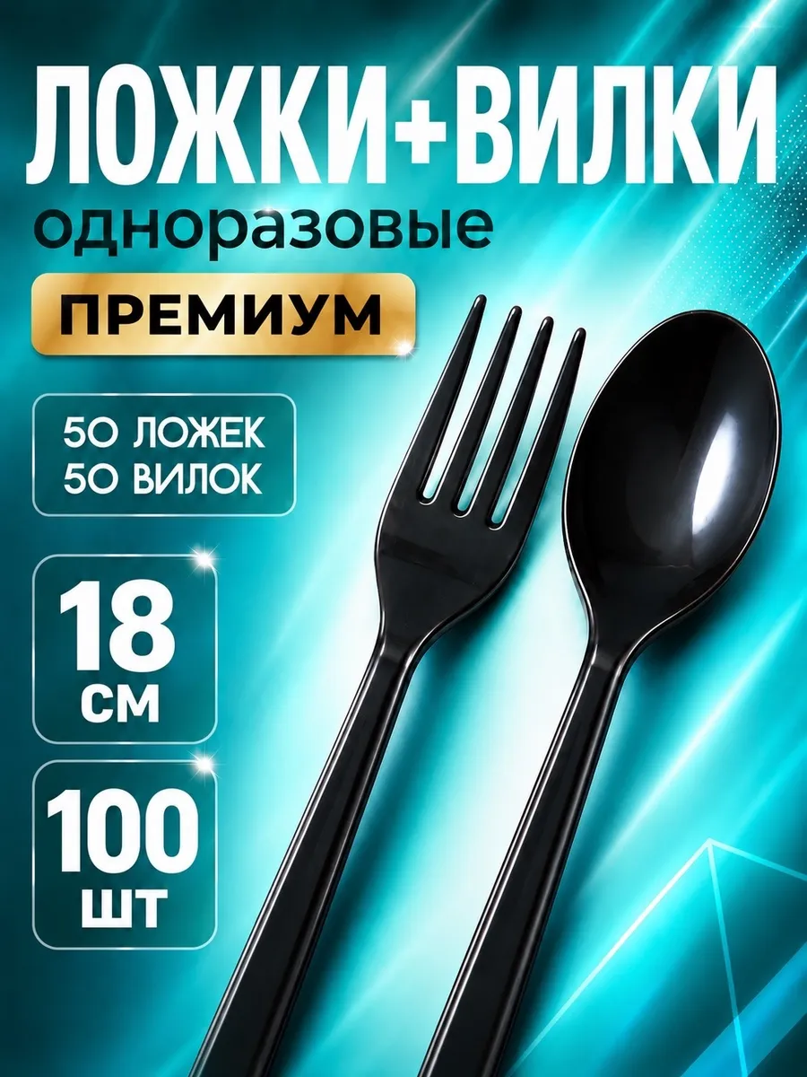 Ложки и вилки одноразовые пластиковые