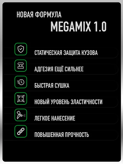 MEGAMIXnano Грунт автомобильный акриловый 2К, темный графит, 800 гр, 800 г, графит, фото 2