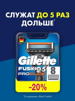 Кассеты для бритья сменные лезвия бритвы Fusion 5 ProGlide 8 GILLETTE 272282942 купить за 2 050 ₽ в интернет-магазине Wildberries