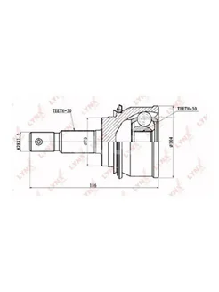 ШРУС наружный Toyota Prado 120 ор.4346069105 LYNX CO7544