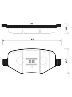 Колодки тормозные дисковые задние SP1621 FORD