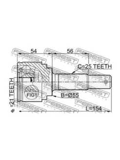 ШРУС наружный 0210-QG15 NISSAN