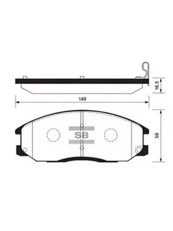 Колодки тормозные дисковые SP1157 HYUNDAI