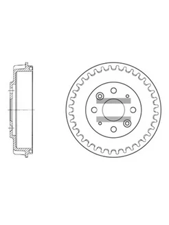 Барабан тормозной задний SD2017 KIA