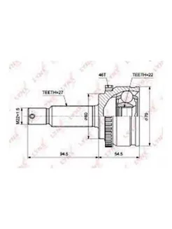 ШРУС наружный Elantra HD (22*27) ор. 495002H012 LYNX CO3850A