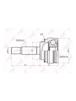 ШРУС наружный Lancer 9 1.6 МТ ор.MR553009 Lynx CO3636A