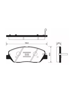 Колодки тормозные дисковые SP1246 HYUNDAI