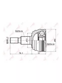 ШРУС наружный VAG ор.1J0498099A LYNX CO2800 VAG