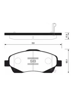 Колодки тормозные дисковые SP1576 TOYOTA