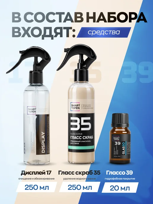 Smart Open Абразивный очиститель водного камня антидождь для стекол, 520 мл, фото 3