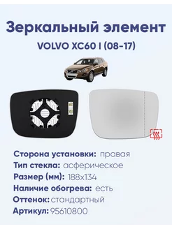 Зеркало VOLVO XC60 I (08-17) 95610800