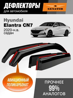 Дефлекторы окон для Hyundai Elantra (Элантра CN7 2020-н.в.)