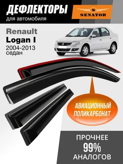 Дефлекторы окон для Renault Logan 1 (2004-2013 г.в.)